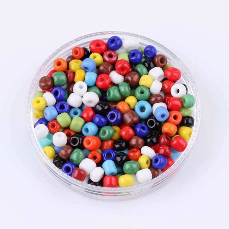 2-4mm Color Solid Glass Rice Beads Loose Diy Handmade Beaded Bracelet Necklace Spacer
