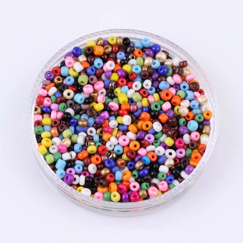 2-4mm Color Solid Glass Rice Beads Loose Diy Handmade Beaded Bracelet Necklace Spacer