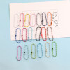 2.4*12cm Metal Color Paint Bead Chain Wave Diy Jewelry Accessories Doll Tag Hanging