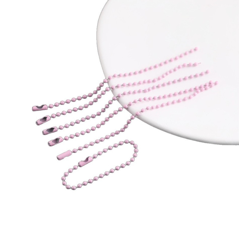 2.4*12cm Metal Color Paint Bead Chain Wave Diy Jewelry Accessories Doll Tag Hanging