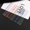 2.4*12cm Metal Color Paint Bead Chain Wave Diy Jewelry Accessories Doll Tag Hanging