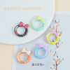 Candy Color Bow Round Spring Buckle Cute Key Mobile Phone Chain Handmade Jewelry Diy