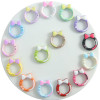 Candy Color Bow Round Spring Buckle Cute Key Mobile Phone Chain Handmade Jewelry Diy