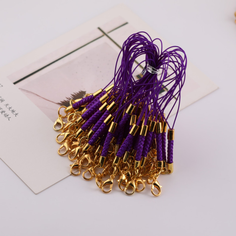 Colorful Braided Mobile Phone Rope with Lobster Clasp Lanyard Doll Pendant Accessories