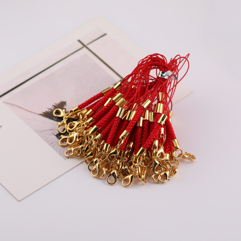 Colorful Braided Mobile Phone Rope with Lobster Clasp Lanyard Doll Pendant Accessories