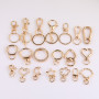 A Variety of Zinc Alloy Special-shaped Buckle Love Diamond Crystal Spring Ring Key Chain