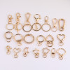 A Variety of Zinc Alloy Special-shaped Buckle Love Diamond Crystal Spring Ring Key Chain