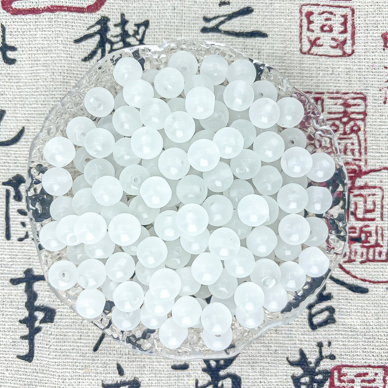 Weighing White Jade Loose Beads Batch Glass Handmade Diy Beaded Jewelry Accessories