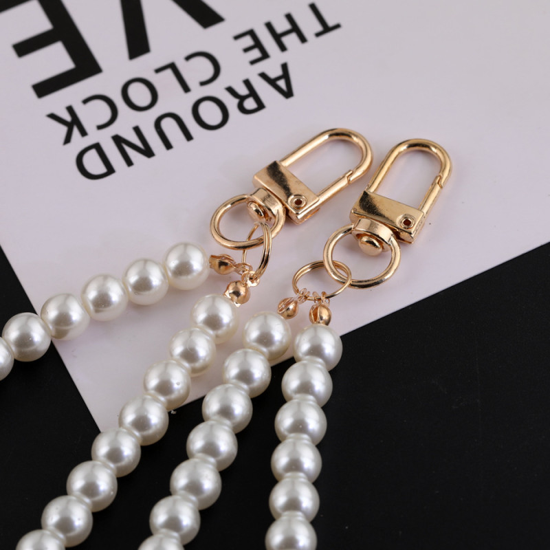 Off-white Pearl Extended Glass Hand Chain Door Buckle Jewelry Accessories Diy Doll