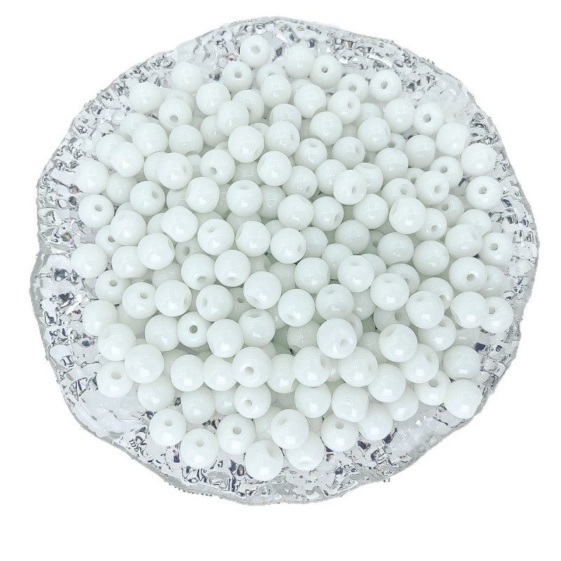 4mm 6mm Glass Imitation Jade Beads Loose Colored Bracelet Necklace Diy Spacer Material