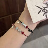Butterfly Bamboo Leaves Red Rope Small Fish Bracelet Handmade Weaving Niche Versatile
