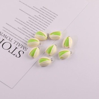 Simulated Pistachio Nut Resin Pendant Diy Handmade Keychain Bag Decorative Jewelry