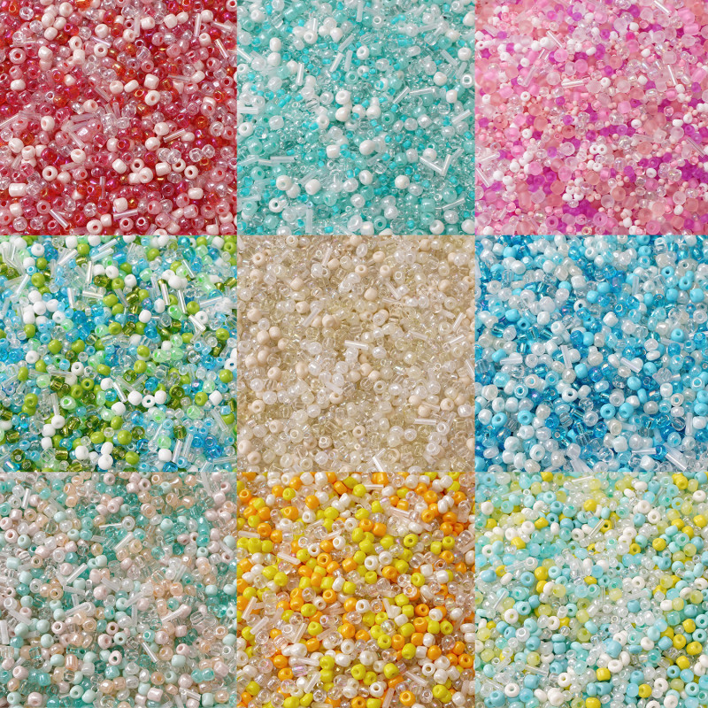 Glass Mixed Color Rice Beads Round Handmade Diy Bracelet Necklace Mobile Phone Chain