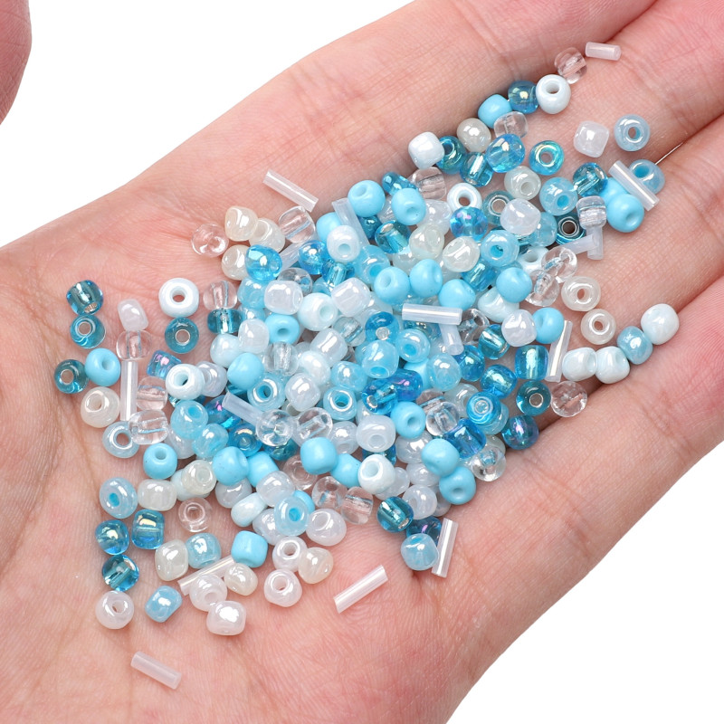 20g Glass Mixed Color Rice Beads Loose Handmade Diy Bracelet Jewelry Material Package