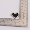 Black and White Mosaic Love Heart-shaped Oil Drop Pendant Jewelry Accessories Diy