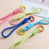 Candy Color Braided Knotted Mobile Phone Rope Spring Buckle Creative Handmade Diy Key