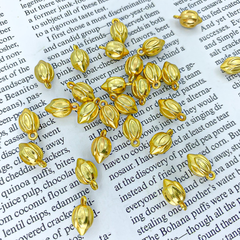 Color-preserving 18k Bag Gold Bracelet Pendant Accessories Lotus Sunflower Diy Beaded