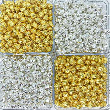 Color-preserving 18k Bag Gold Bracelet Pendant Accessories Lotus Sunflower Diy Beaded