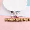 Small Fresh Pearl Bow Drip Oil Alloy Accessories Diy Jewelry Earrings Pendant Bracelet