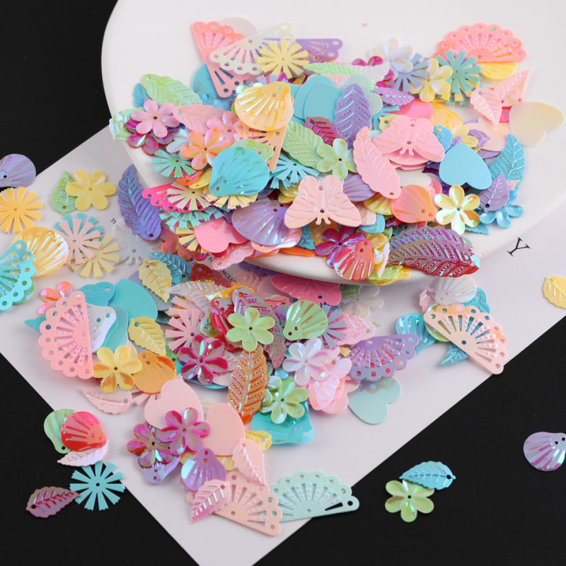 Colorful Symphony Leaves Butterflies Flowers Sequins Diy Handmade Clothing Accessories