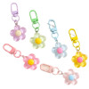 Candy Color Resin Flower Door Buckle Cute Keychain Mobile Phone Chain Handmade Diy