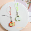 Cute Sliced ​​apple Slice Door Buckle Mobile Phone Chain Handmade Diy Keychain School Bag
