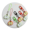 Cute Sliced ​​apple Slice Door Buckle Mobile Phone Chain Handmade Diy Keychain School Bag