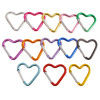 Candy Color Electro-galvanized Alloy Love-shaped Carabiner Backpack Buckle Cute Handmade