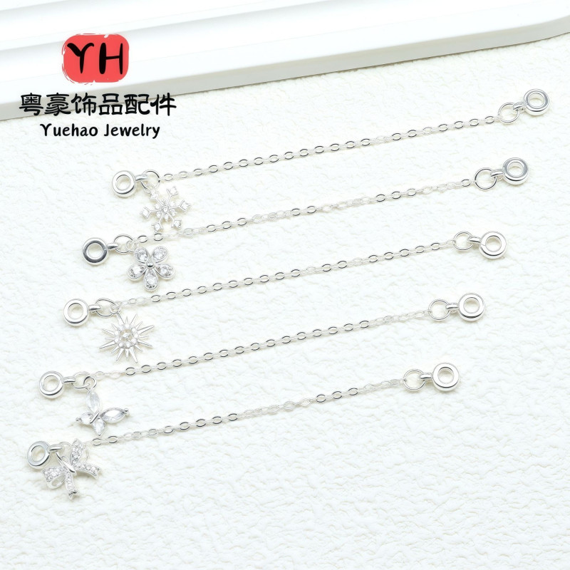 14k Gold-filled Color-preserving Crystal Bracelet Butterfly Safety Chain Anti-lost Tassel