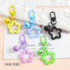 Candy Color Hollow Plastic Five-pointed Star Bell Keychain Cute Handmade Diy Small