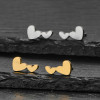 Niche Design Heart-shaped Earrings Simple Love for Women Ins Personality Sweet