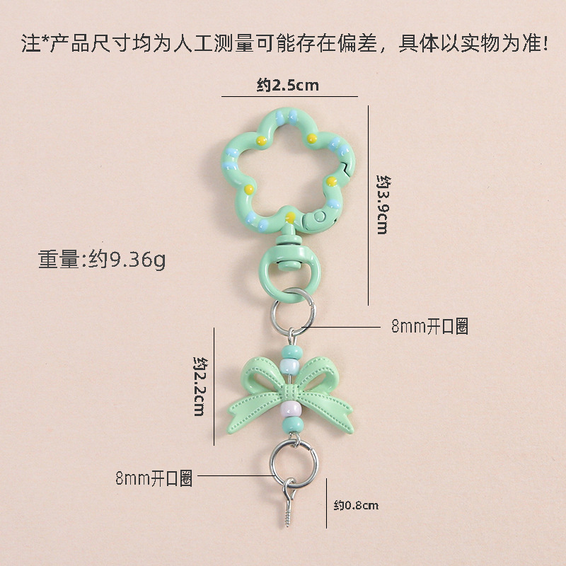 Candy Colored Flower Streamer Bow Knot Croissant Nail Spring Buckle Handmade Diy Jewelry