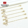 14k Gold Color-preserving Light Luxury Butterfly Bracelet Diy Safety Chain Micro-inlaid