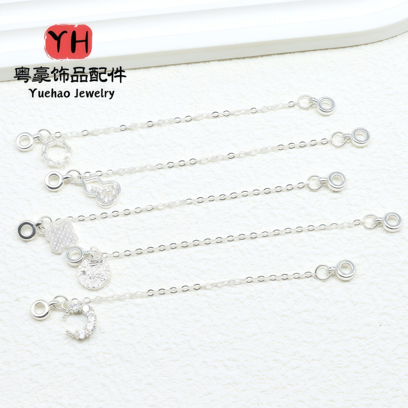 Light Luxury Copper Gold-plated Silver Star and Moon Bracelet Accessories Diy Safety