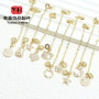 Light Luxury Copper Gold-plated Silver Star and Moon Bracelet Accessories Diy Safety