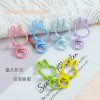 Candy Color Cute Rabbit Spring Buckle Keychain Handmade Diy Backpack Doll Mobile Phone