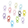 Candy Color Cute Rabbit Spring Buckle Keychain Handmade Diy Backpack Doll Mobile Phone