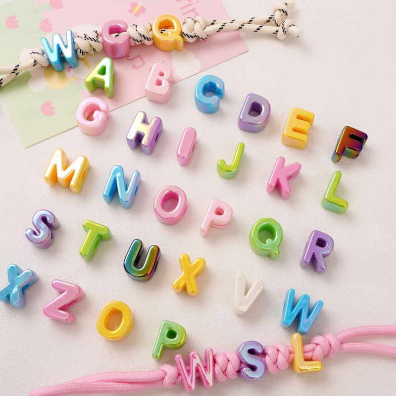 Acrylic Colorful Shell Large Hole Letter Beads Accessories Diy Handmade Mobile Phone