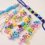 Acrylic Colorful Shell Large Hole Letter Beads Accessories Diy Handmade Mobile Phone