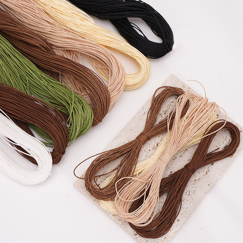 1mm Wax Rope, 3 Strands of Polyester Wax Thread, Bead Buddhist Beads Bracelet, Toy Diy