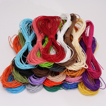 1mm Wax Rope, 3 Strands of Polyester Wax Thread, Bead Buddhist Beads Bracelet, Toy Diy
