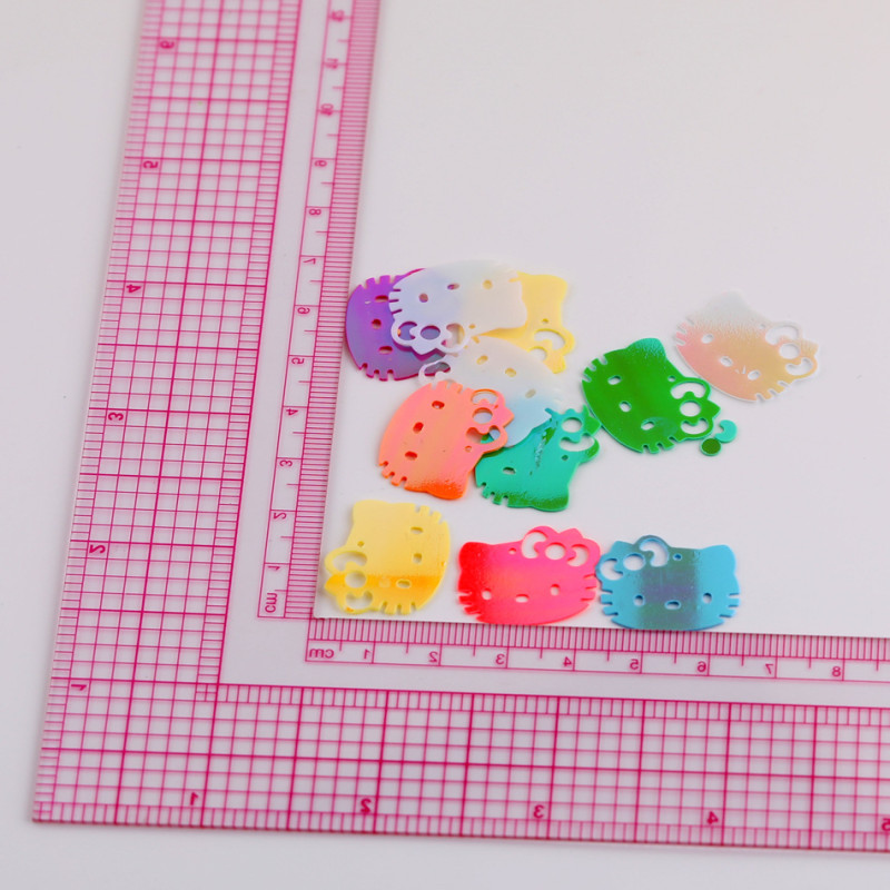 Colorful Kt Cat Fantasy Sequins Diy Handmade Clothing Hat Accessories Decorative