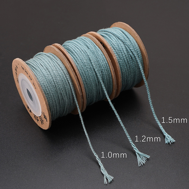 1-1.5mm Braided Beads Hand-rolled Cotton Rope Handmade Diy Bracelet Necklace Decoration