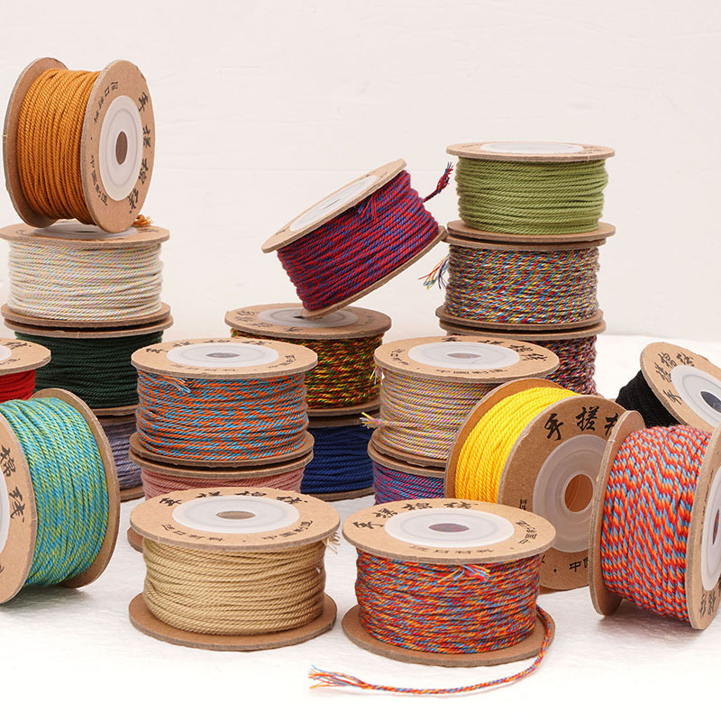 1-1.5mm Braided Beads Hand-rolled Cotton Rope Handmade Diy Bracelet Necklace Decoration