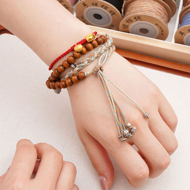 1-1.5mm Braided Beads Hand-rolled Cotton Rope Handmade Diy Bracelet Necklace Decoration