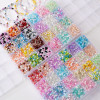 12/24 Grid Glass Mixed Rice Bead Set Box Handmade Diy Necklace Bracelet Earrings Beads