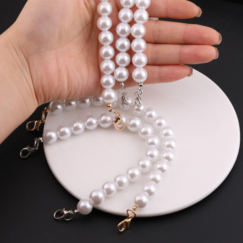 12mm Imitation Pearl Chain Water Cup Portable Bag Short Diy Mobile Phone Hanging Lanyard