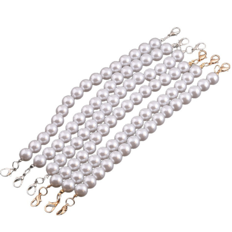 12mm Imitation Pearl Chain Water Cup Portable Bag Short Diy Mobile Phone Hanging Lanyard