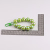 16mm Candy Color Uv Plated Round Beads Key Chain Pendant Mobile Phone Bag Decoration