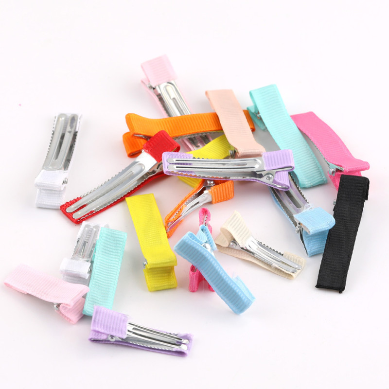 Candy Color One-word Clip Ribbed Half-pack Duckbill Hair Accessories Diy Handmade